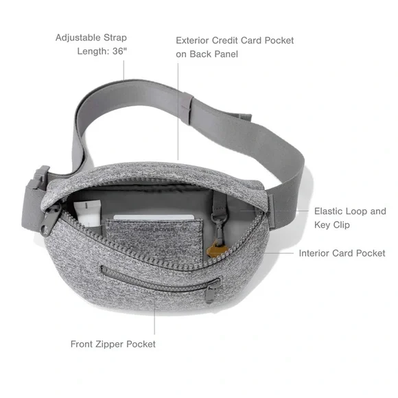 DAGNE DOVER Ace Neoprene Belt Bag Coyote Dark Orange - Picture 12 of 17